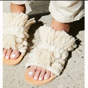 Free people Venus At Night Slide Sandals In Ivory